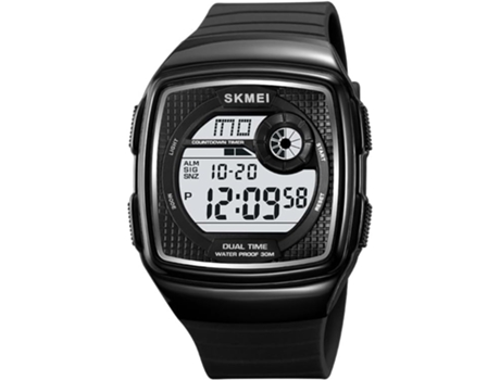 VEANXIN Reloj de pulsera impermeable con alarma digital deportiva cuadrada-Verde