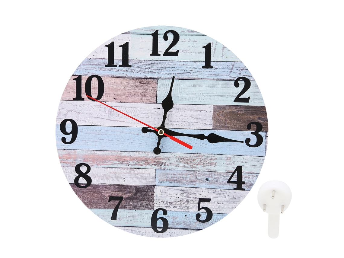 Reloj De Pared Redondo Silencioso De Estilo Retro Industrial Decorativo De Madera Para El Hogar Y Los Negocios.