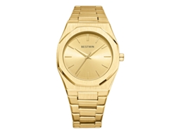 Reloj De Hombre De Cuarzo Con Cierre De Mariposa Doble (dorado)
