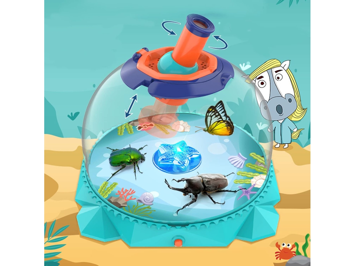 Caja Critter Case Kit De Observación Hábitat Animal Para Niños Pecera Portátil Impermeable Con Lupa