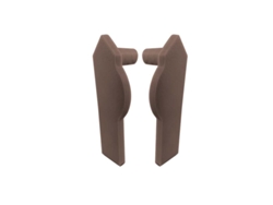 Perfil de rodapié de aluminio Renoplast® C2 con acabado de pared izquierda y derecha  5 cm marrón