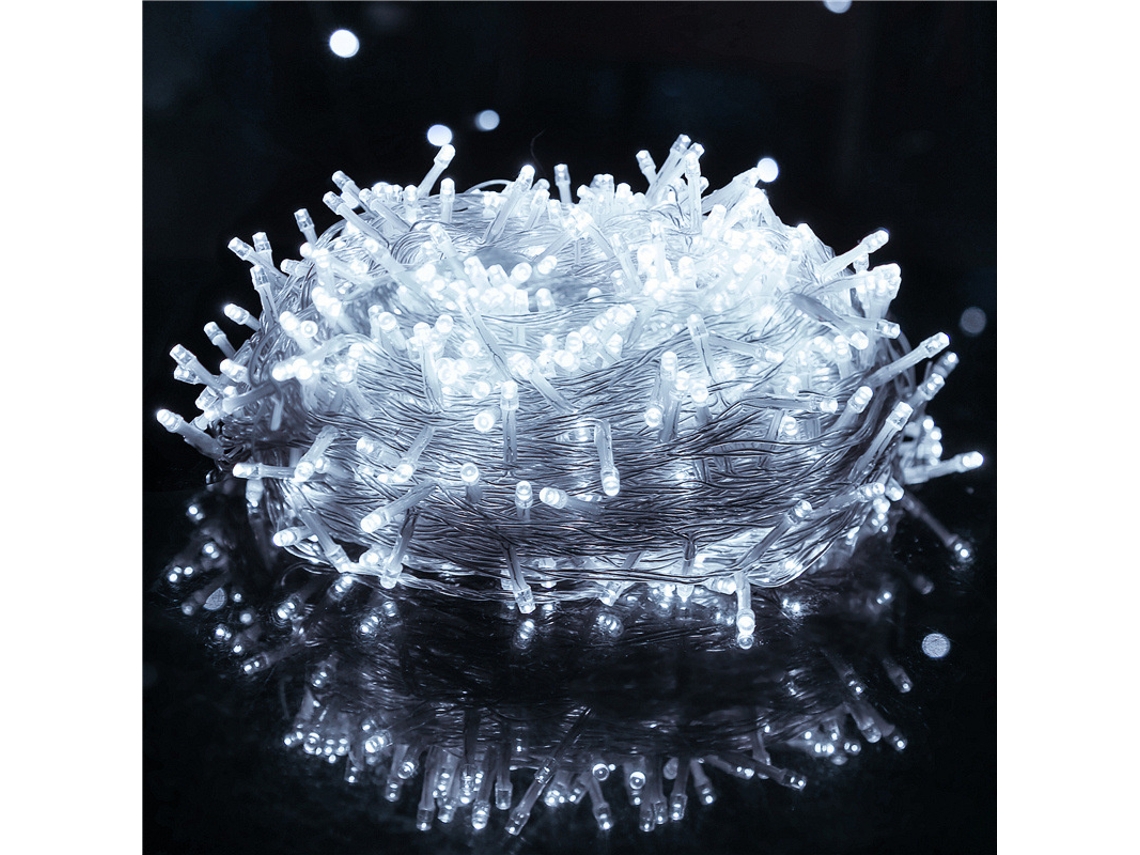 Luces LED decorativas MDUG para Navidad (100 LED blancos)