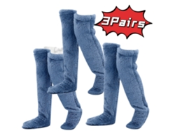 3 Pares De Calcetines Por Encima De La Rodilla, Calcetines Altos Cálidos De Invierno, Calentadores De Piernas Cálidos (azul) Cuich