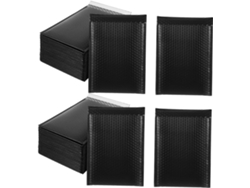 Paquete De 50 Sobres Acolchados De Burbujas, Autoadhesivos E Impermeables, De Color Negro.