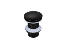 Tapón De Desagüe Con Resorte Para Lavabo De Baño, Grifería De Latón Cromado Negro, Acabado Bronce Dorado (negro Sin Orificio).