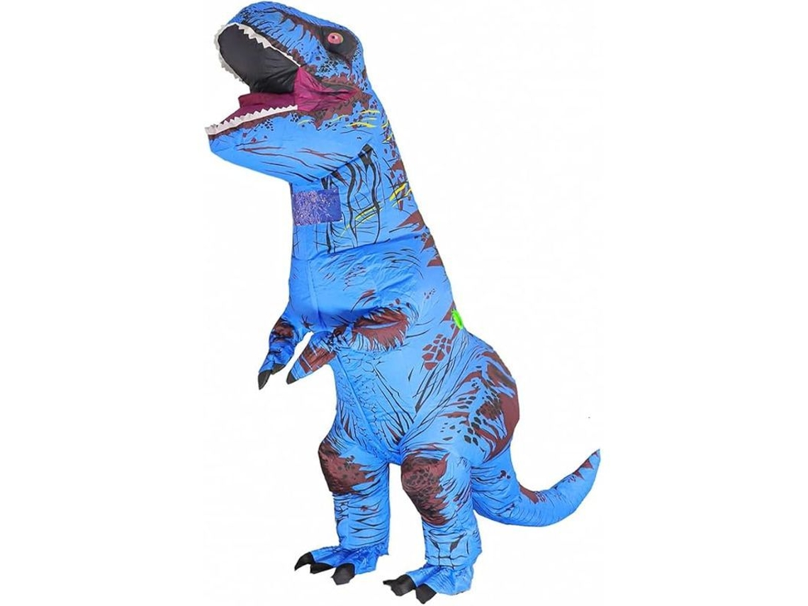 Disfraz Inflable De Dinosaurio Para Adultos, Lindo Disfraz De T-rex Para Halloween, Color Azul.