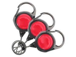 Conjunto De 3 Mosquetões Anti-perda Em Liga De Zinco Com Cordão Retrátil Para Atividades Ao Ar Livre