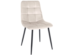 Silla de comedor Tilde crema/terciopelo Clp