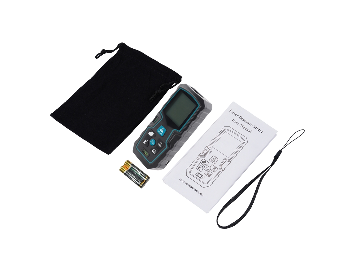 Medidor De Distancia Infrarrojo Con Burbujas De Doble Nivel Y Pantalla Lcd Retroiluminada