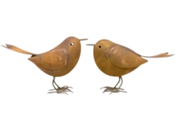 Figuras Genéricas De Pájaros Pequeños 2 Piezas,s A La Intemperie, Rústicas - Figuras Coleccionables De Pájaros De Metal