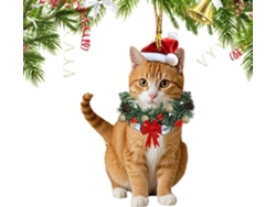Adornos Gatos Árbol Navidad Acrílicos Diseño Plano Lindas Figuras Felinas Hogar Chimenea Jardín Oficina Campo