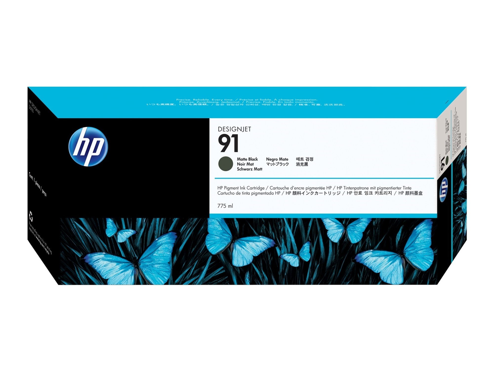 Cartucho de Tinta Original HP 91 de 775 ml C9464A Negro Mate  para DesignJet Z6100, Z6100ps