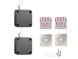 Cerrador De Puertas Automático, 2 Piezas Sin Perforar Con Cable De Acero Para Puertas De Seguridad, Baño Y Más