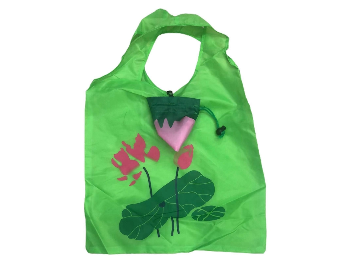 Bolsa de la compra reutilizable con forma de fruta, portátil, plegable con cordón, fabricada en tejido resistente, de gran capacidad y multifuncional.