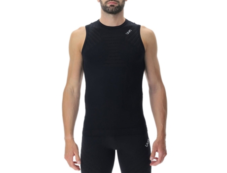 Camiseta sin Mangas de Hombre para Fitness UYN Workhard Negro (M)