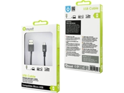 Cable MUVIT MUUSC0079 (USB - Micro-USB - 1.2m - Negro)
