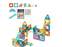 Jinwei-juguete De Bloques Magnéticos Para Niños Con Pista De Bolas, Juego Educativo Regalo De Cumpleaños 42pcs