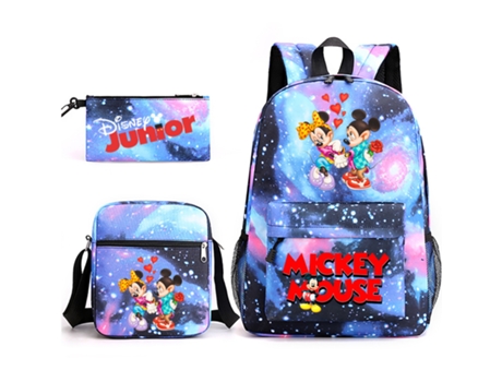 KOHREE Conjunto de tres piezas de mochila escolar para estudiantes de Mickey Mouse