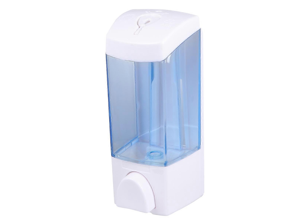 Dispensador de jabón de pared para baño, azul, 18 x 7 x 6,4 cm, recargable, 1 juego, Rosewell