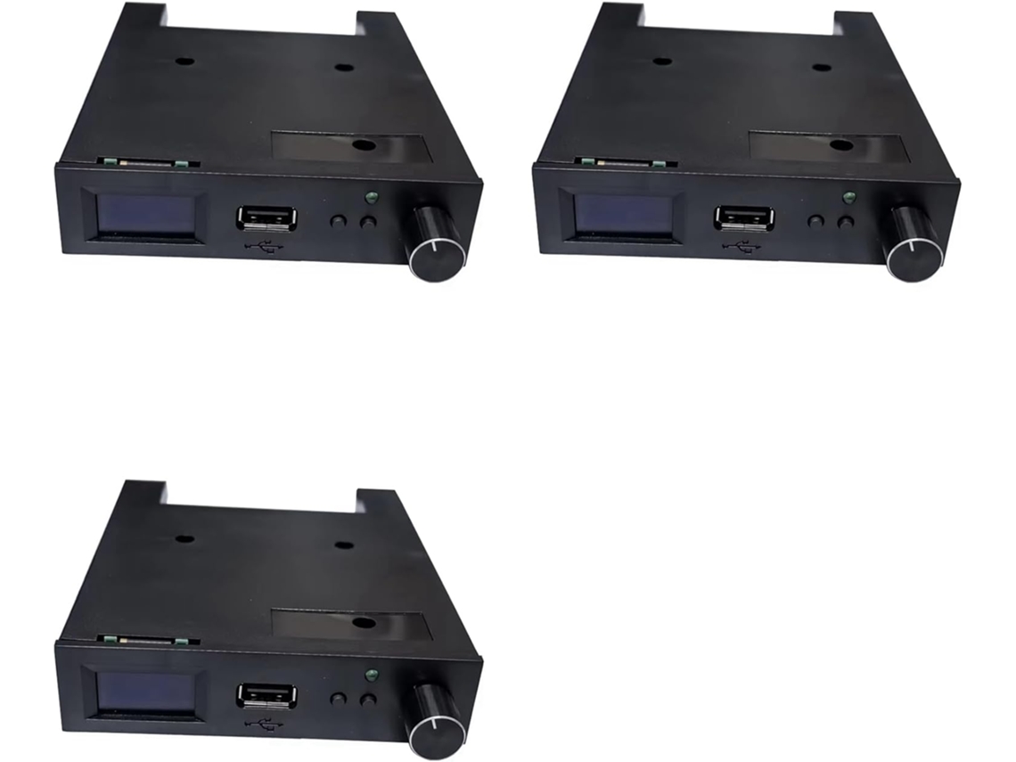 3 Emuladores De Unidad De Disquete Sfrm44-u100lqd-435 Con Pantalla Oled Y Codificador Rotatorio