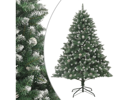 vidaXL Árbol de Navidad artificial con soporte PVC 240 cm