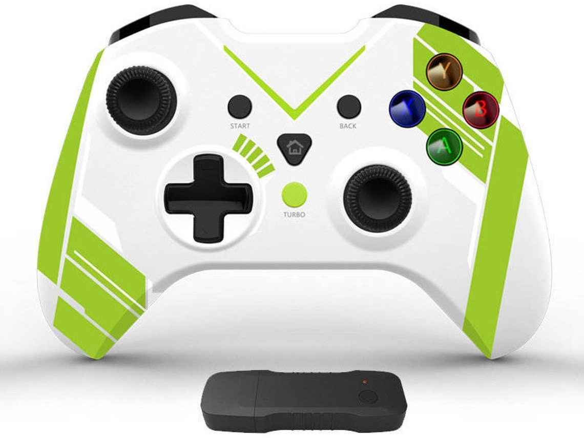 YIZHOOD-controlador de juego inalámbrico Green Light D1, mando de 2,4 Ghz con vibración de doble Motor y teclas retroiluminadas para Xbox YIZHOOD