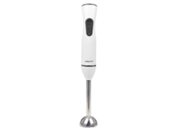 Licuadora de mano de 600 W con dos velocidades, diseño ergonómico y brazo de acero inoxidable apto para lavavajillas.