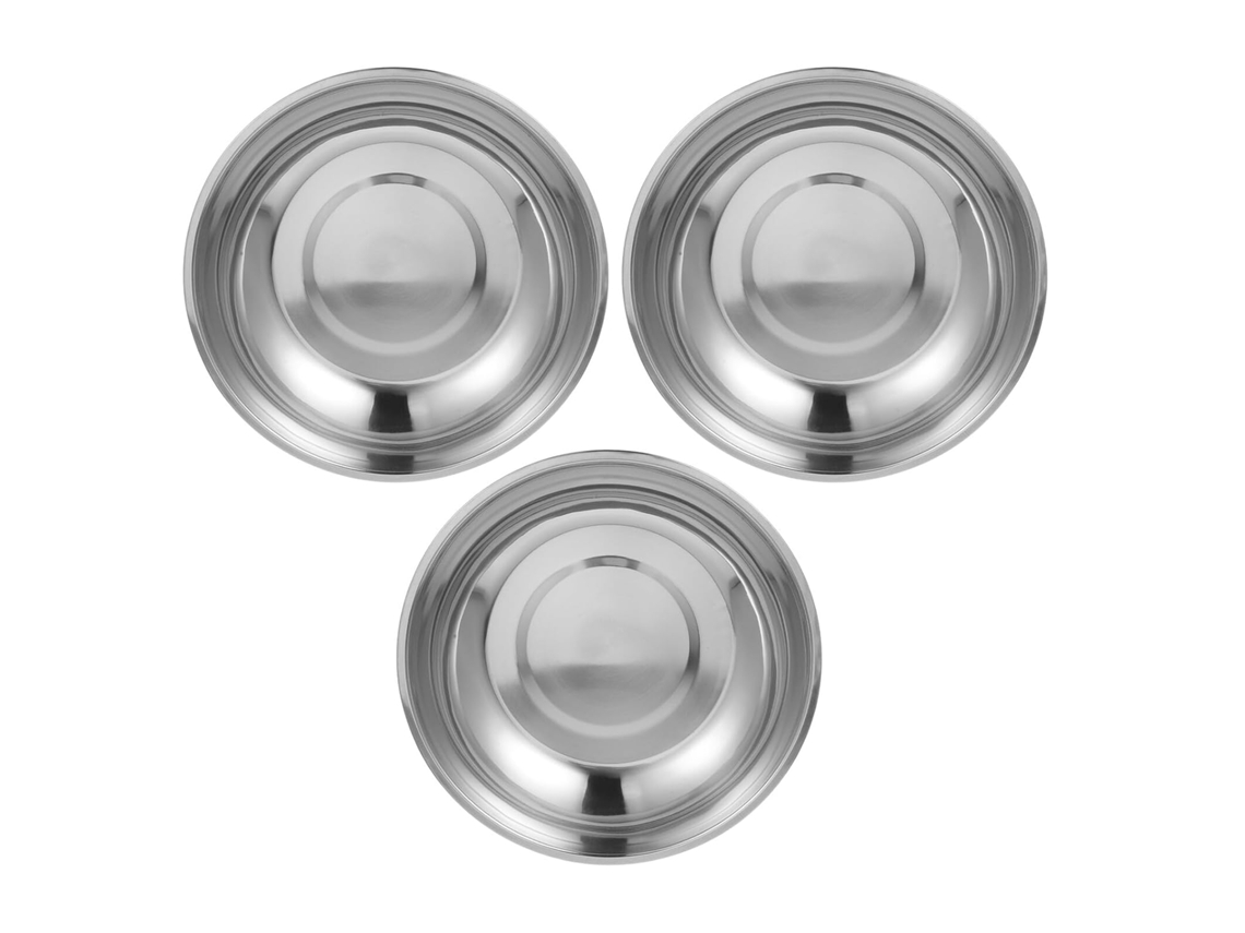 Plataforma De Pesaje Para Básculas Mecánicas Y Digitales, 25 Cm, Acero Inoxidable, Juego De 3 Piezas, Tazón