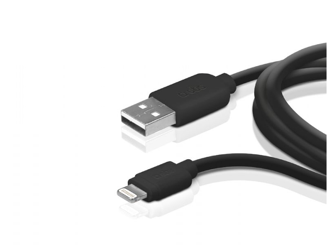 Cable SBS Cariphone (USB - Lightning - 1 m - Negro) — USB y lightning | 1,2 m