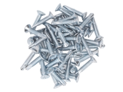 50 Tornillos Autorroscantes De Cabeza Plana, Acero Al Carbono Galvanizado, 4,8 X 25 Mm