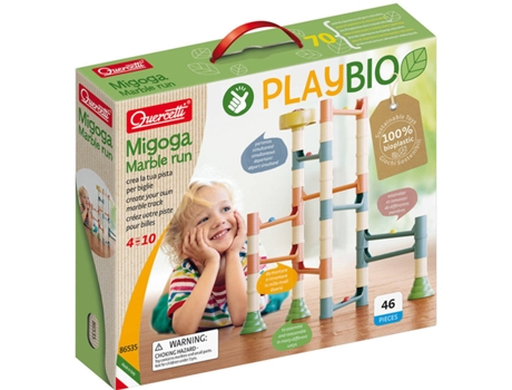 Juego Educativo QUERCETTI Play Bio & Wood Migoga Carrera de Bolas 49 pz (Edad Mínima: 4 Años - 34 x 29 x 7 cm)