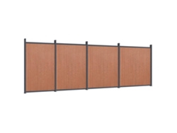Panel de valla WPC marrón VIDAXL (699 x 186 cm)
