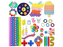 2026-set De 30 Juguetes Sensoriales Push Bubble Silicona Para Niños Juguetes Educativos Antiestrés Necesidades Especiales Autismo