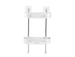 Estantería de baño multifuncional de doble pared blanca