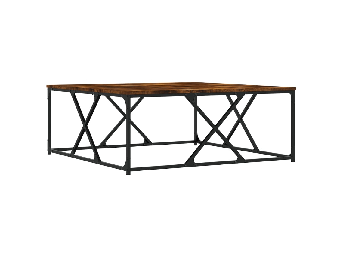 Maison Exclusive - Mesa De Centro Madera De Ingeniería Roble Ahumado 100x100x40 Cm