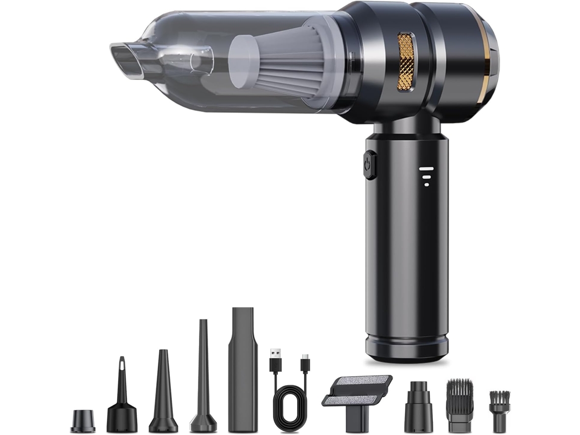 Aspirador 4em1 12v 16000pa Sem Fio, Motor Sem Escova, Quatro Funções Multifuncionais.