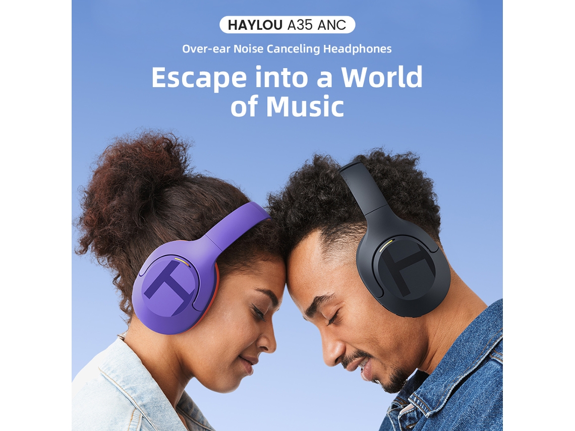 Auriculares Inalámbricos Haylou S35 Bt 5.2, Audio Hi Res, 600mah, Ideal Para Gamers Y Amantes De La Música Luz Dourada