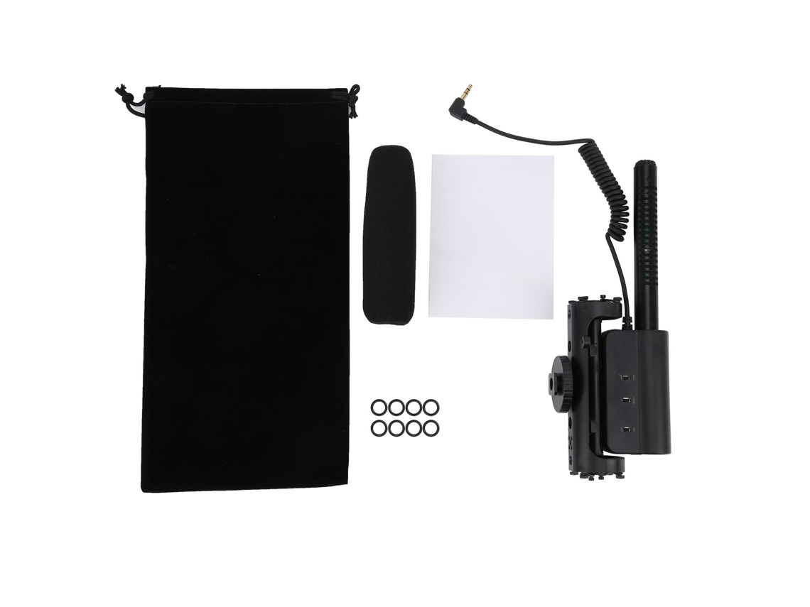 Micrófono para cámara con kit, micrófono de cañón para entrevistas compatible con Nikon y Canon.