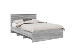 Maison Exclusive - Estructura De Cama Con Cabecera Gris Sonoma 150 X 200 Cm