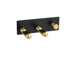 Soporte de pared para secador de pelo, no requiere taladrar, secadores de pelo para baño GOKOCO (negro)