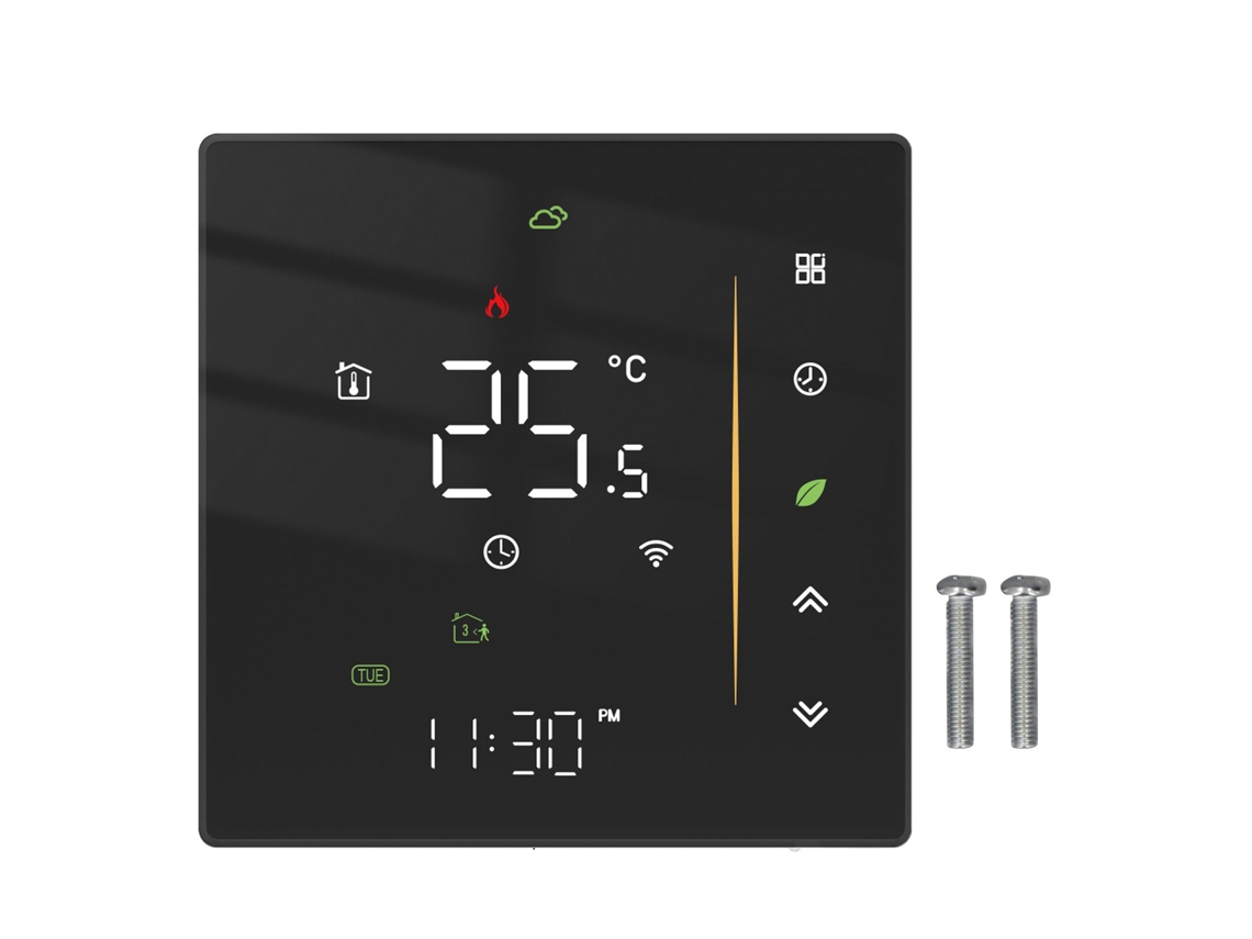 Termostato Inteligente Wi-fi Para Ahorro De Energía En El Hogar, Calefacción Digital, 95-240 V Ca, Negro