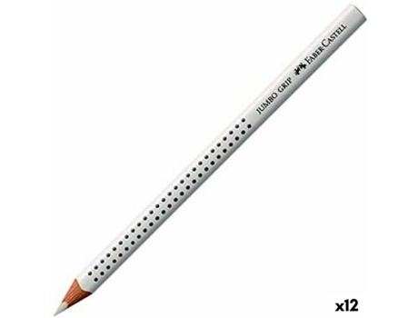 Lápices De Color FABER-CASTELL Jumbo Grip Blanco 12 Unidades
