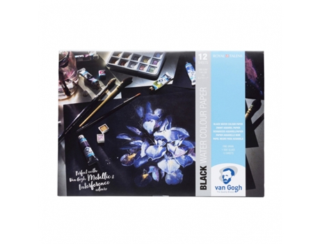 Bloc VAN GOGH Papel Negro para Acuarela 360Gr A4 12Fls