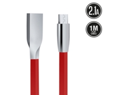 Cable MUVIT Twist (USB - MicroUSB - 1 m - Rojo) — USB - MicroUSB | 1 m