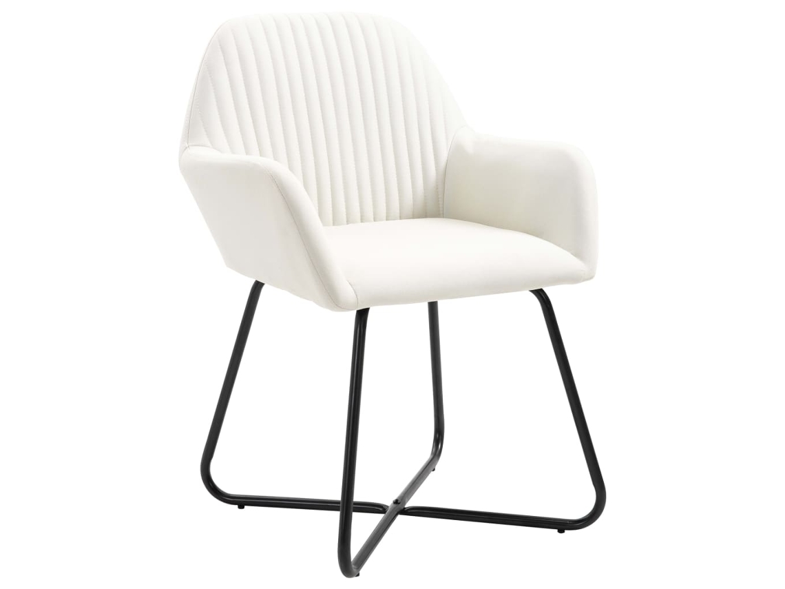 Sillas de comedor 6 piezas Tela color crema MAISON EXCLUSIVE