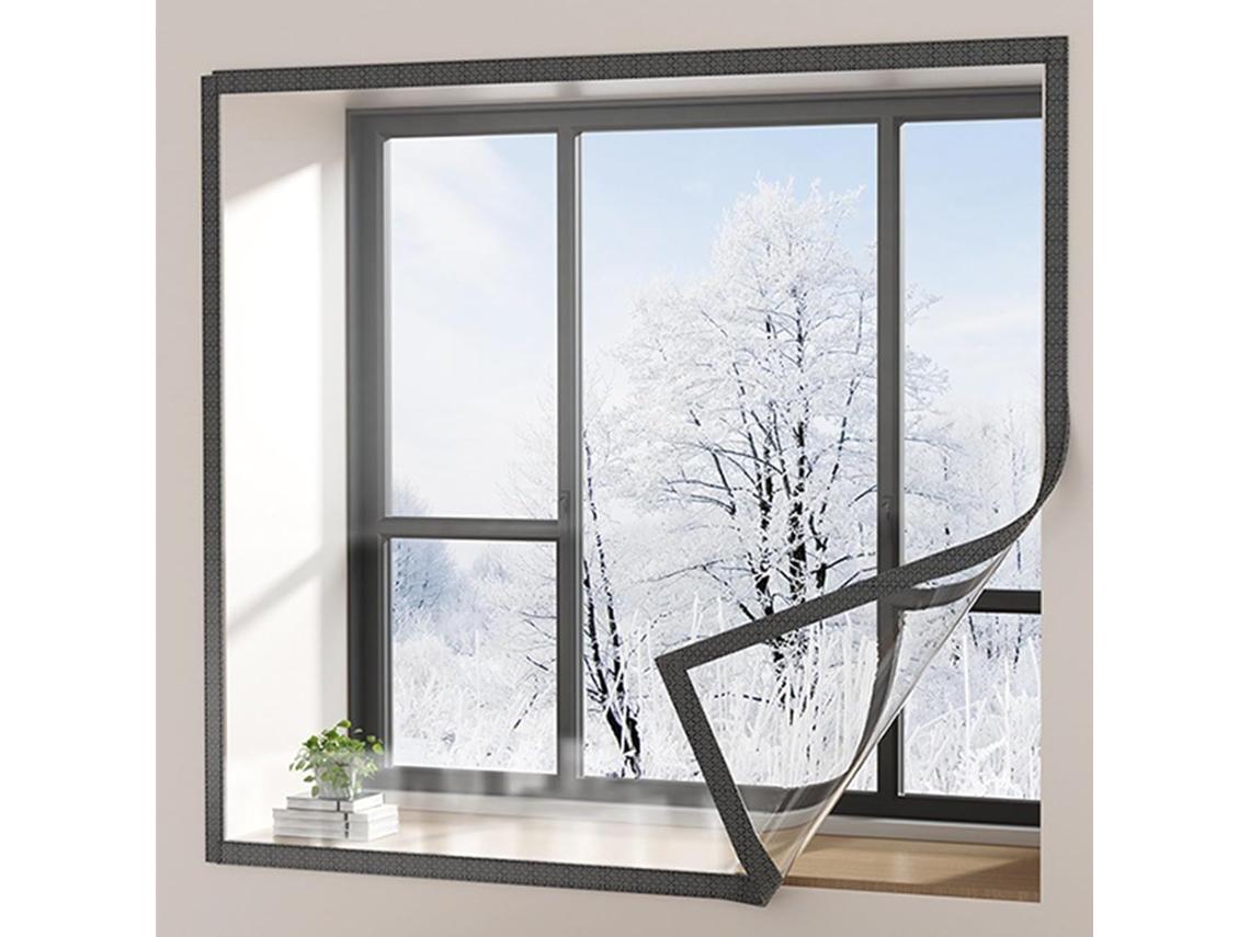 Lámina Aislante Transparente Para Ventanas, Kit De Aislamiento Ventanas Invierno, Kits Reutilizables, Alta ...