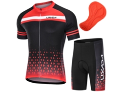 Conjunto De Jersey De Ciclismo Para Hombre Manga Corta Y Pantalones Acolchados Transpirable Y Secado Rápido