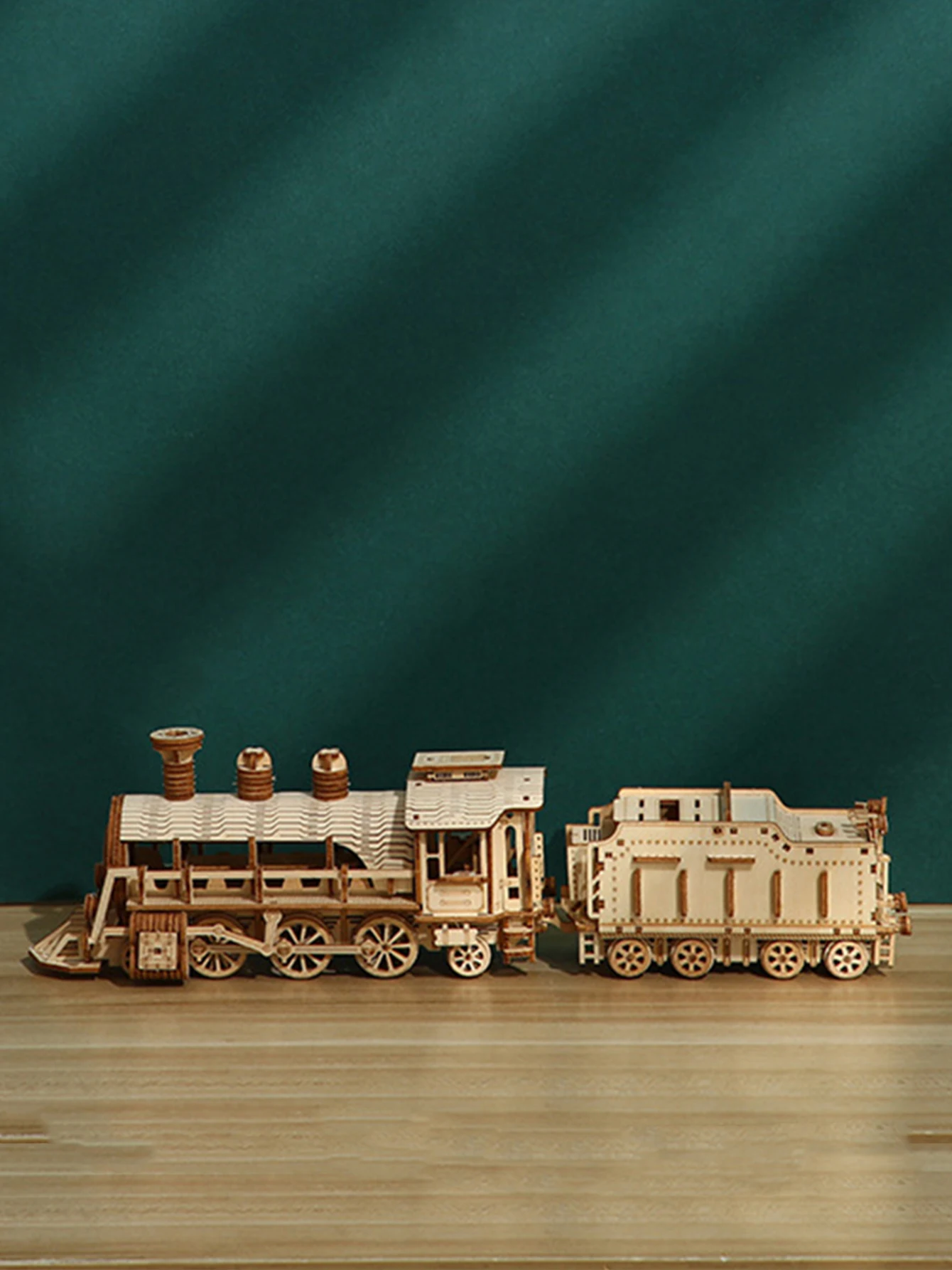 Rompecabezas 3D de madera con modelo de tren mecánico - Juguete educativo para armar - Regalo exclusivo de MDUG