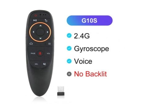 Mando TV Smart Voice Wireless Air Fly Mouse 2.4G G10 G10S Pro Giroscopio Jump Learning Compatible para Android Tv Box G10S