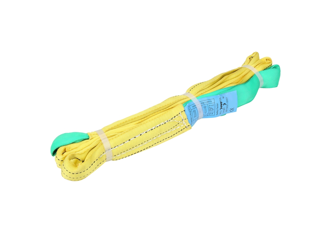 Cadena De Elevación Flexible De 3 M/9,8 Pies Y 2 Toneladas De Poliéster Con Doble Argolla Para Elevación Industrial.